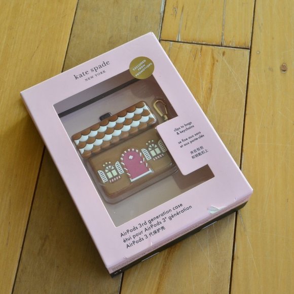 kate spade Accessories - Kate Spade Gingerbread AirPods 3rd Generation Case Clips Keychain K9401